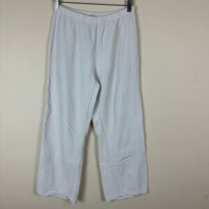 Bellambra Women’s Gauze Pants Size Medium Wide Leg Coastal Resort Euro Chic Boho